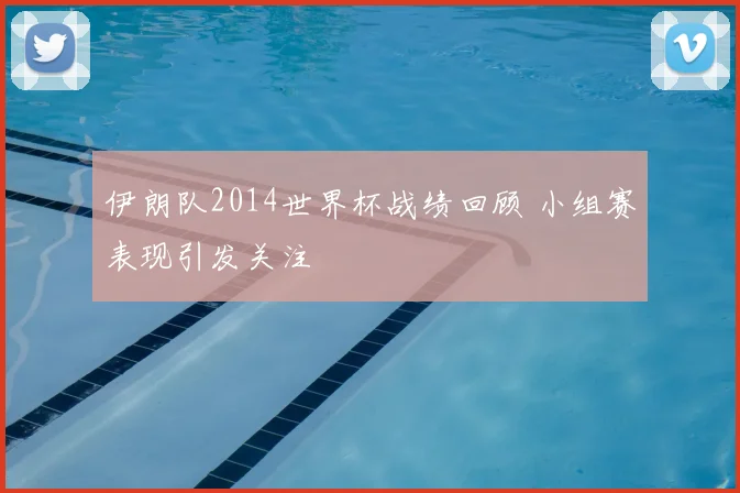 伊朗队2014世界杯战绩回顾 小组赛表现引发关注